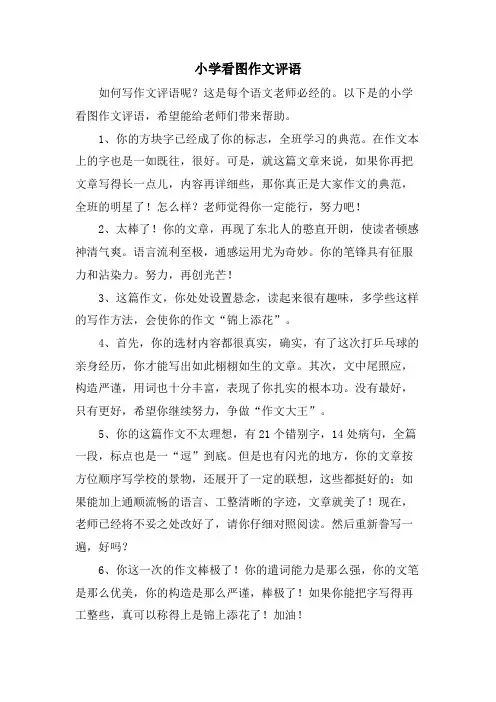 小学看图作文评语