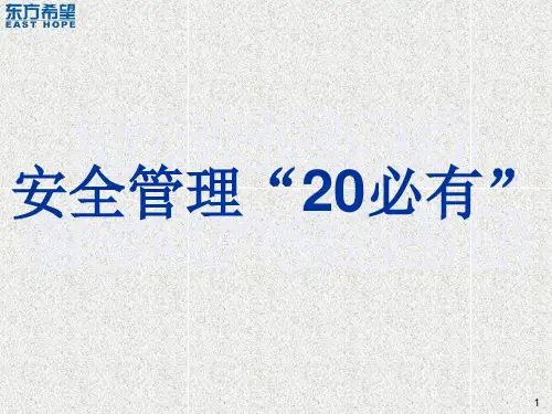 安全管理20必有