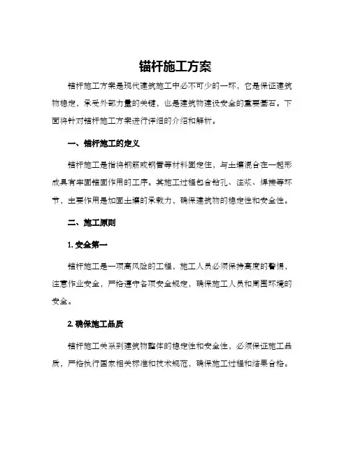 锚杆施工方案