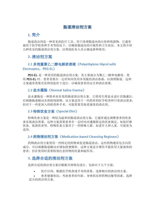肠道清洁剂方案
