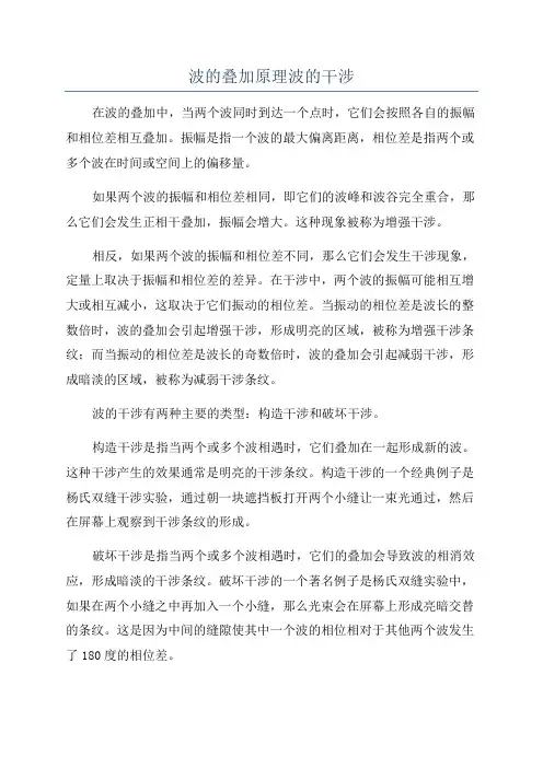 波的叠加原理波的干涉