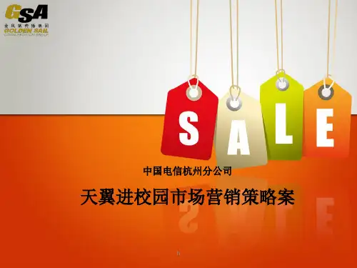 杭州电信天翼进校园活动市场营销策划策略提案