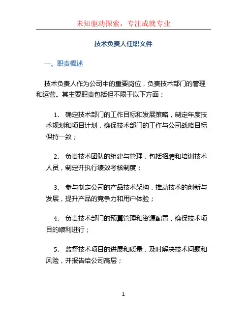 技术负责人任职文件 (2)
