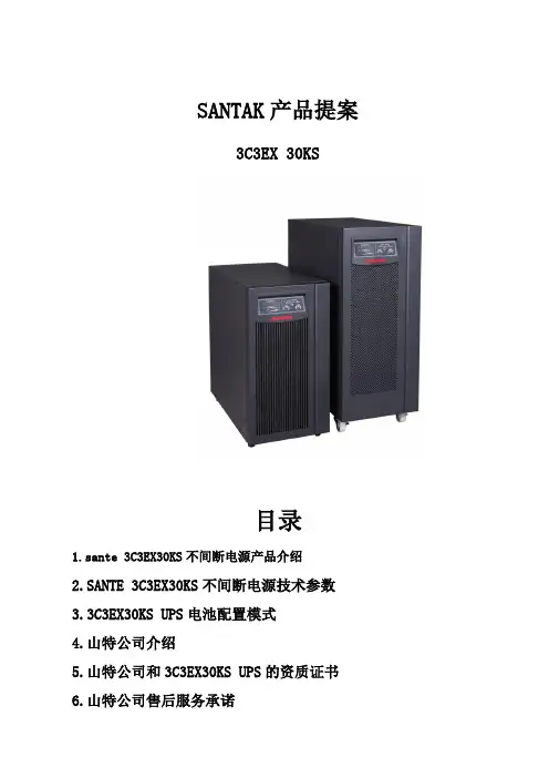 UPS技术参数3C3ex30KS方案与技术参数