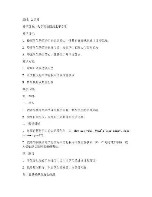现代大学英语口语4教案