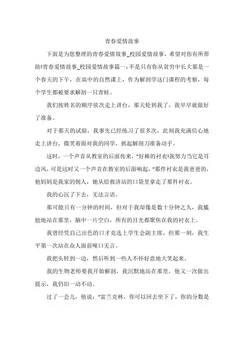 青春爱情故事