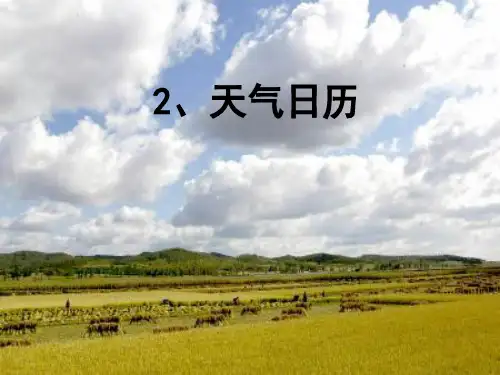 天气日历精品PPT课件