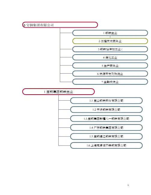 宝钢集团组织及架构图