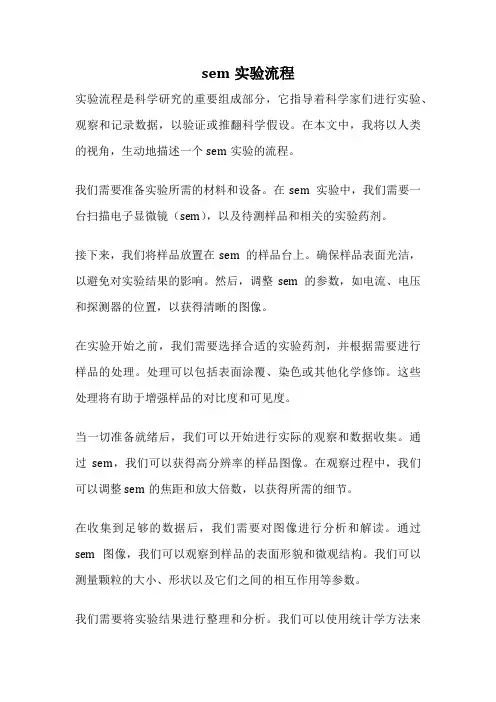 sem实验流程