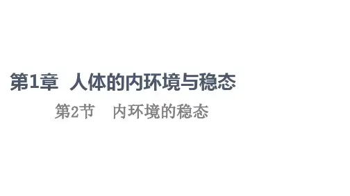 高中生物新人教版选择性必修1第1章第2节内环境的稳态课件(59张)
