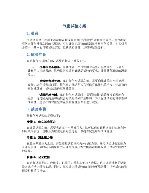 气密试验方案