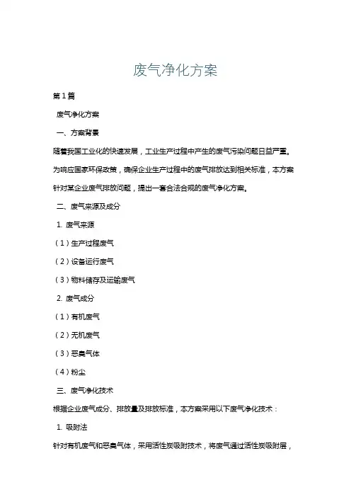废气净化方案