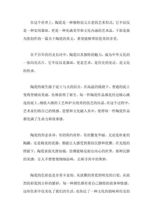 做陶瓷美文