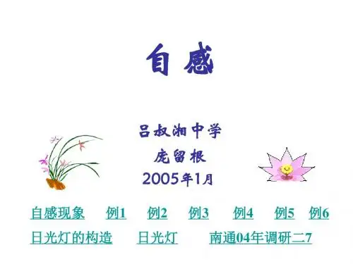 高二物理上学期自感--新人教版(新编201908)