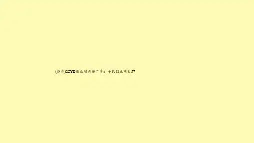 (推荐)2SYB创业培训第二步：寻找创业项目57