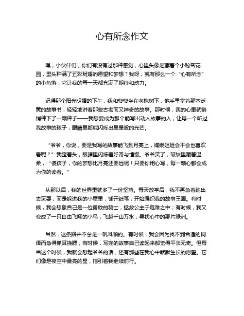 心有所念作文