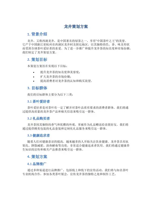 龙井策划方案