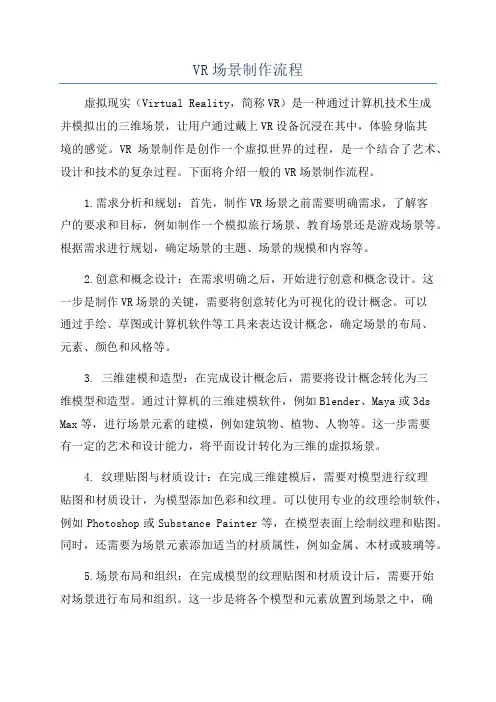 VR场景制作流程