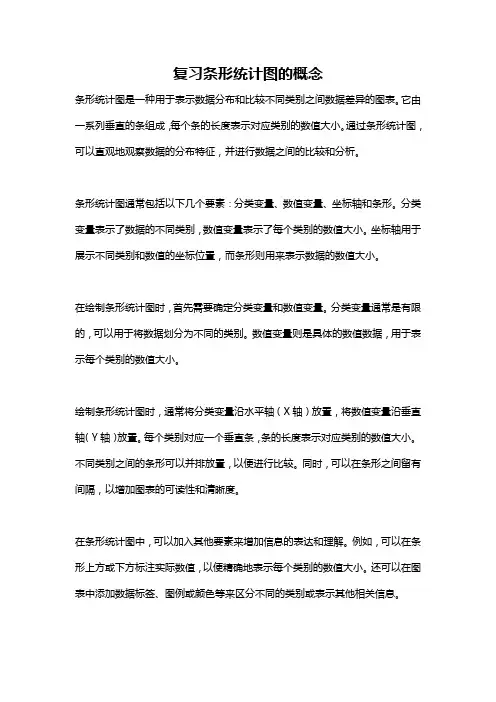 复习条形统计图的概念