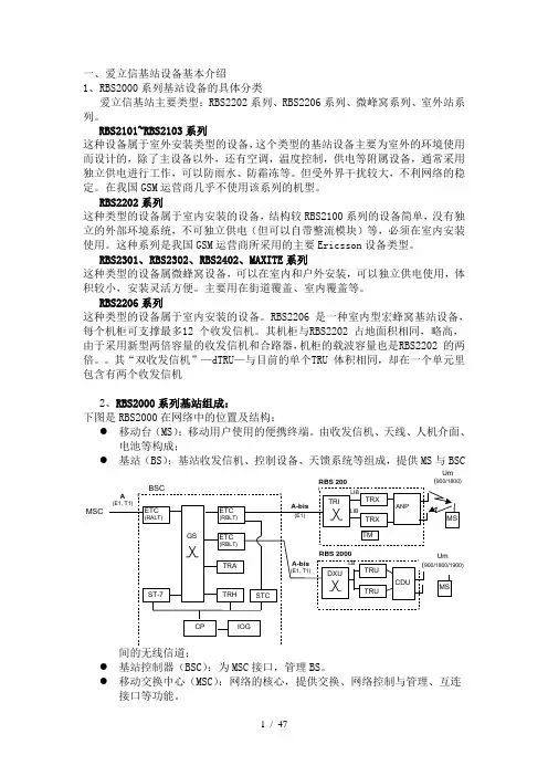 通信主设备基本知识
