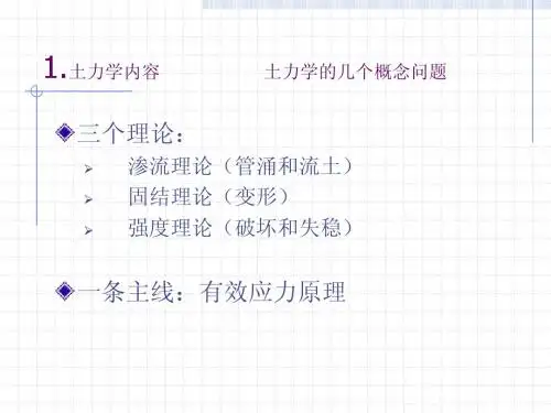 第一讲  土力学几个概念问题