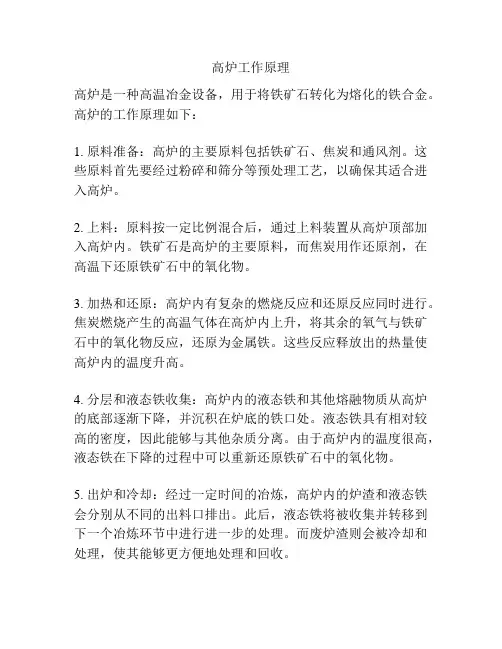 高炉工作原理