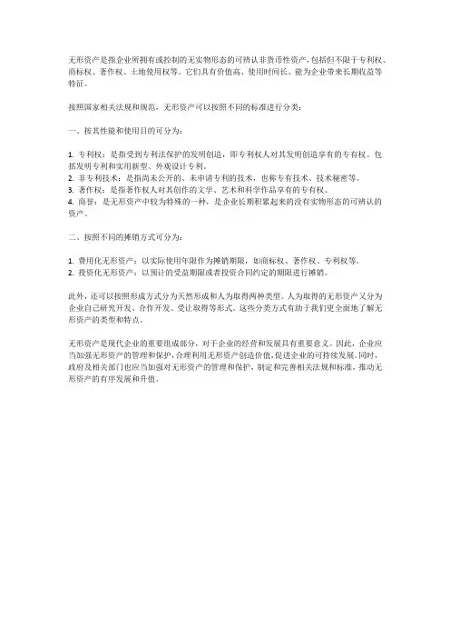 无形资产国标分类