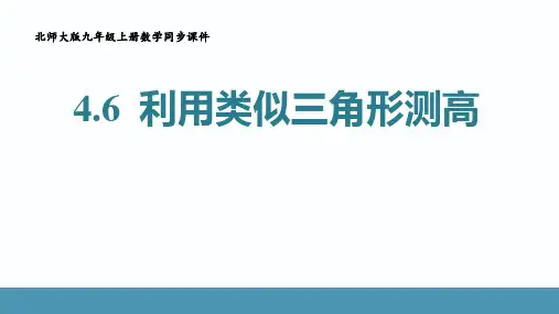 利用相似三角形测高课件