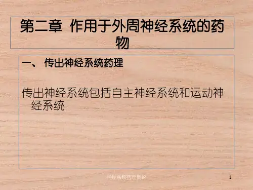 神经系统药理概论