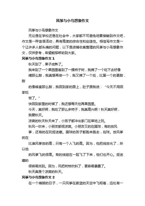 风筝与小鸟想象作文