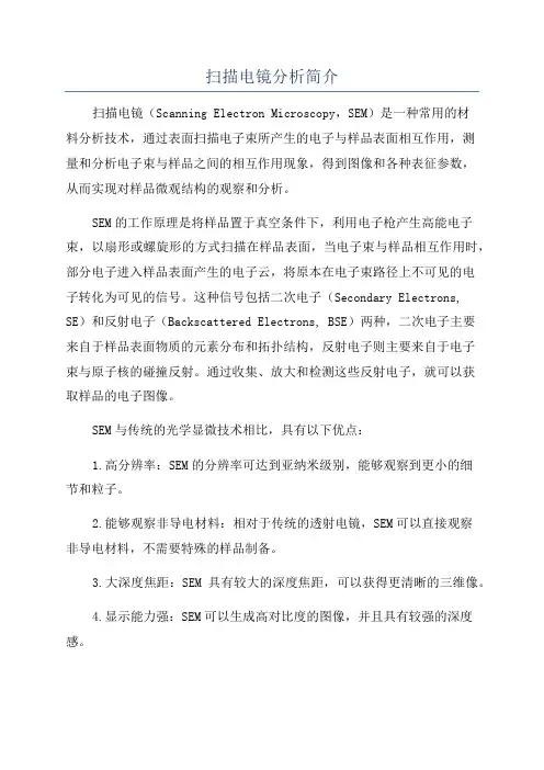 扫描电镜分析简介