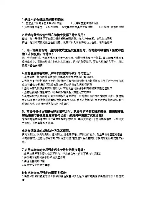 钢结构的合理应用范围有哪些
