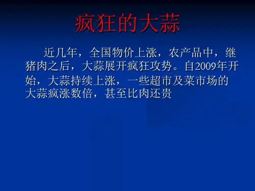 最新大蒜涨价原因及影ppt课件