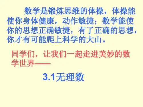 七年级数学无理数课件(教学课件201909)