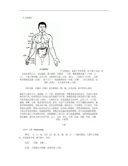 手太阴肺经_百度文库讲解