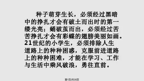 小学毕业生心理健康辅导PPT课件