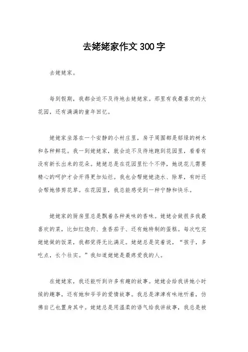 去姥姥家作文300字