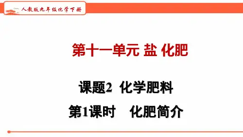 人教版九年级化学下册  11.2  化学肥料 第1课时  课件(共35张PPT)