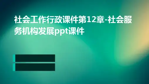 社会工作行政课件第12章-社会服务机构发展PPT课件
