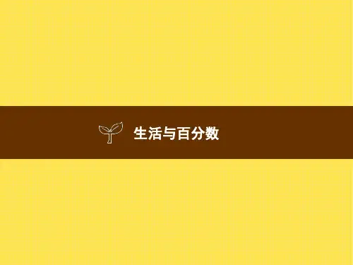人教版小学数学六年级下册精品教学课件 2 百分数(二) 生活与百分数