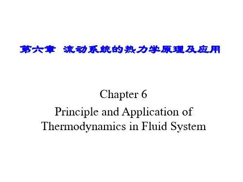 第六章 流动系统的热力学原理及应用
