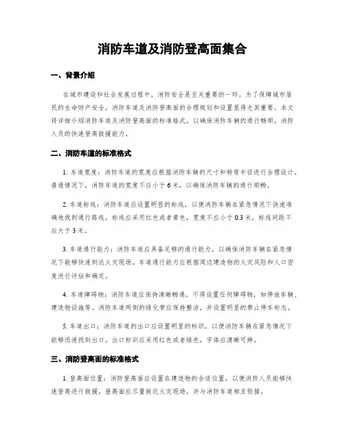 消防车道及消防登高面集合
