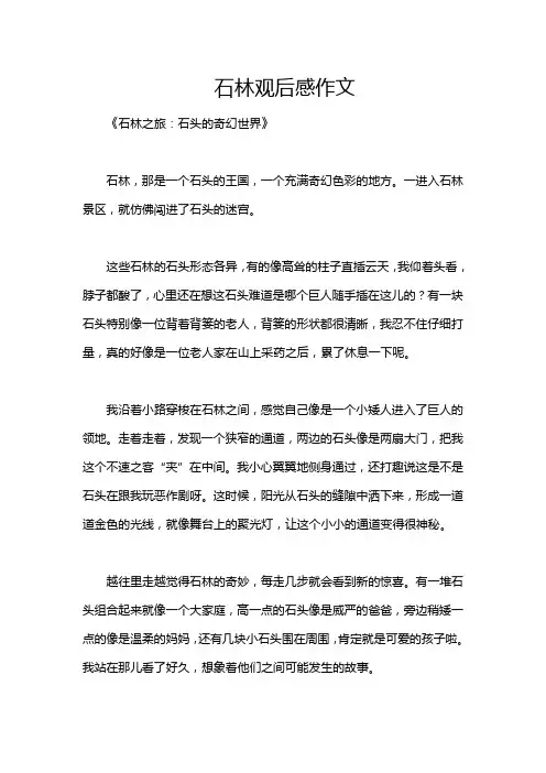 石林观后感作文