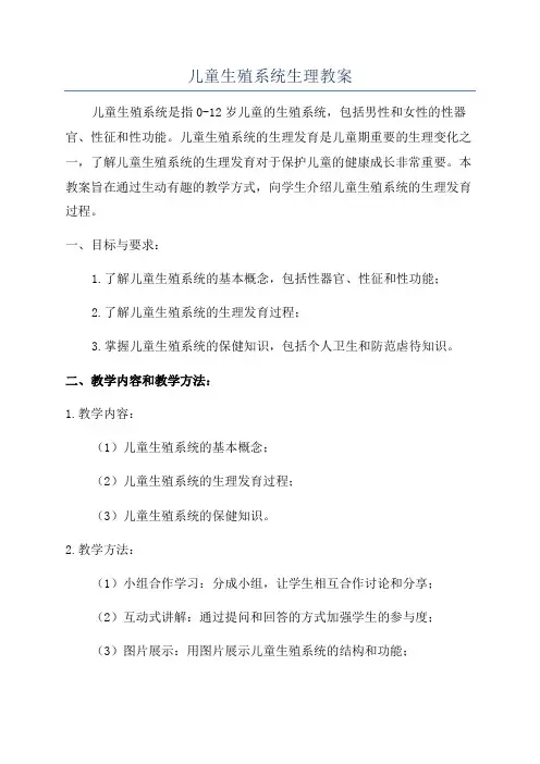 儿童生殖系统生理教案