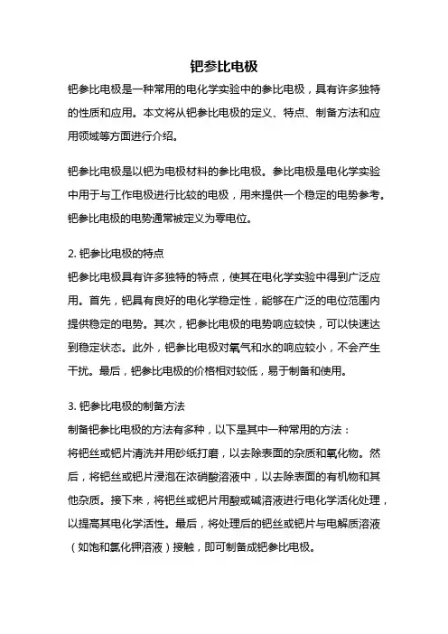 钯参比电极