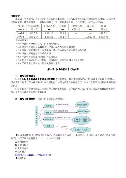 第12章财务分析