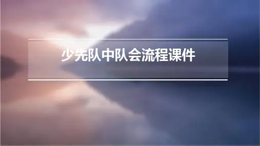 少先队中队会流程课件