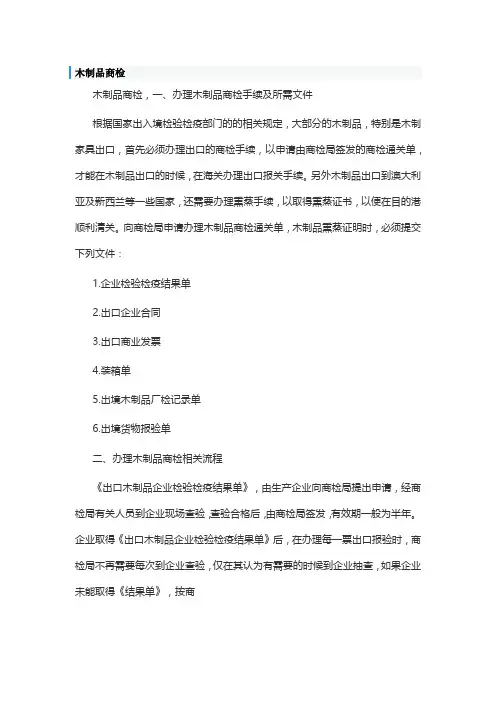 木制品商检