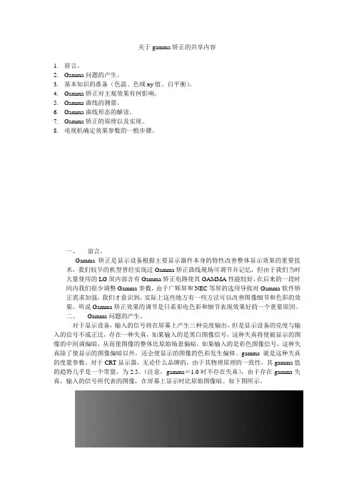 GAMMA曲线调整