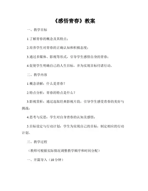 《感悟青春》教案